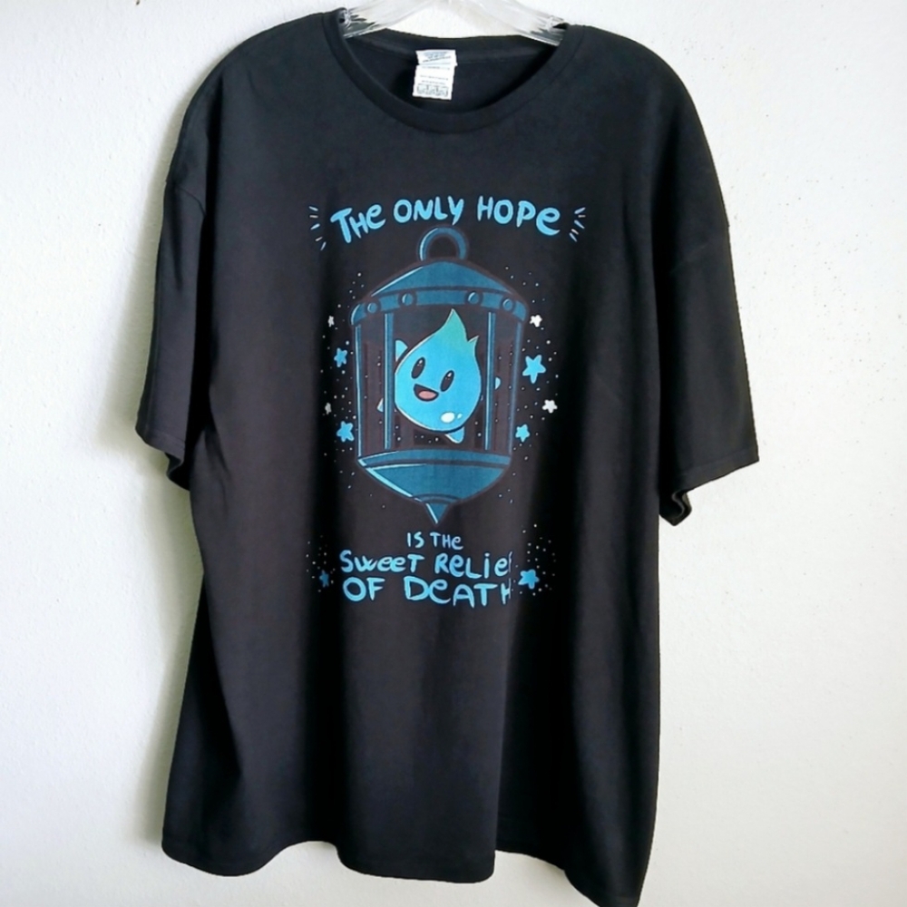 The Only Hope Is The Sweet Relief Of Death Graphic Tee Mens Size 2XL